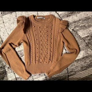 Veronica beard fitted tan sweater